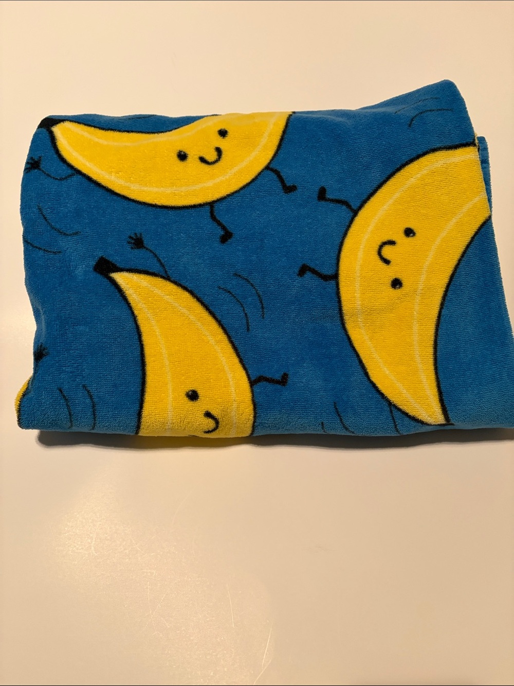 Blue Banana Print Beach Towel - 32”x62”